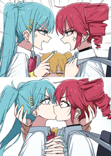 Teto Miku kiss Blank Meme Template