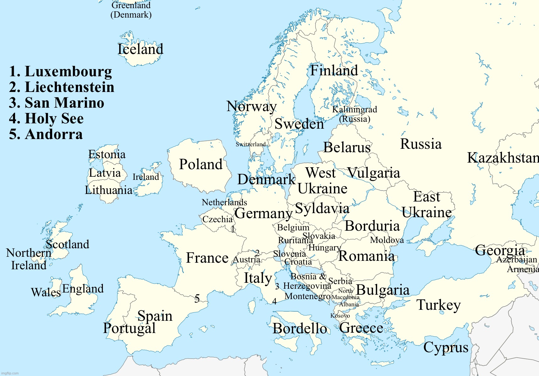 Map of Redrawn Europe | image tagged in map of redrawn europe | made w/ Imgflip meme maker