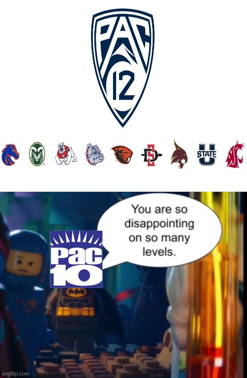 Pac-12 meme | image tagged in memes,pac 12,college football,football,sports,dumpster fire | made w/ Imgflip meme maker