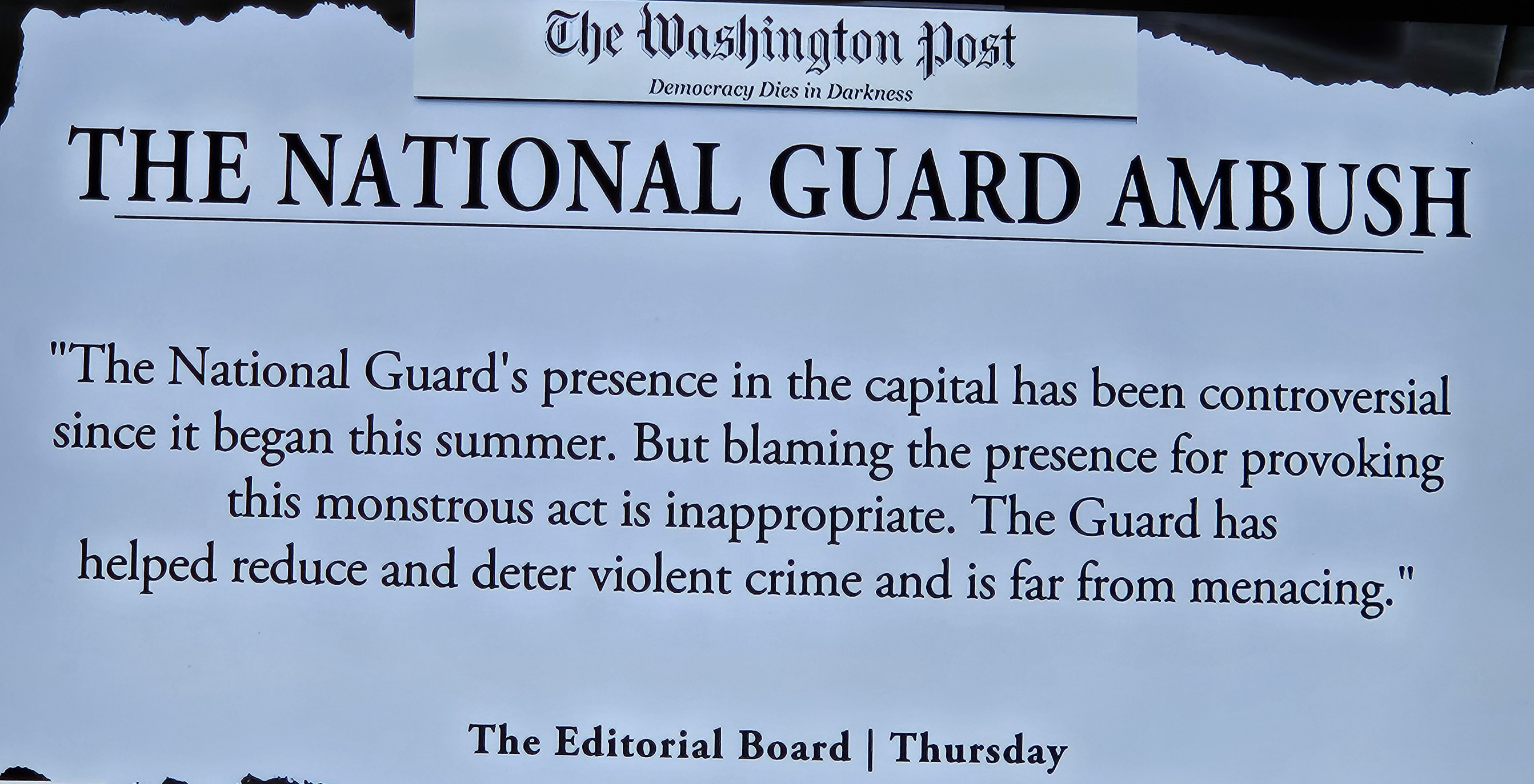 National Guard Ambush Washington Post Blank Meme Template