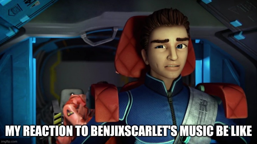 Suspicious Scott Meme: BenjiXScarlet's Music is kind of weird but it is GOOD! | MY REACTION TO BENJIXSCARLET'S MUSIC BE LIKE | image tagged in suspicious scott,benjixscarlet,meme,viral meme,meme2026 | made w/ Imgflip meme maker