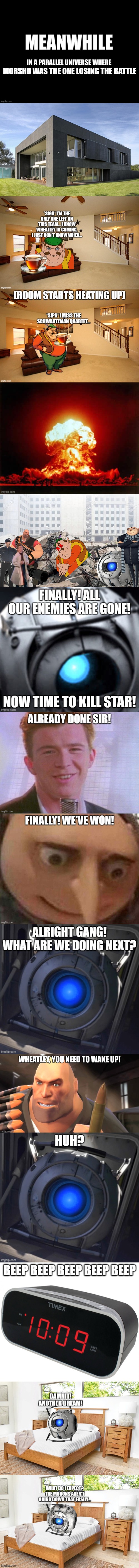 Meanwhile in a parallel universe | made w/ Imgflip meme maker