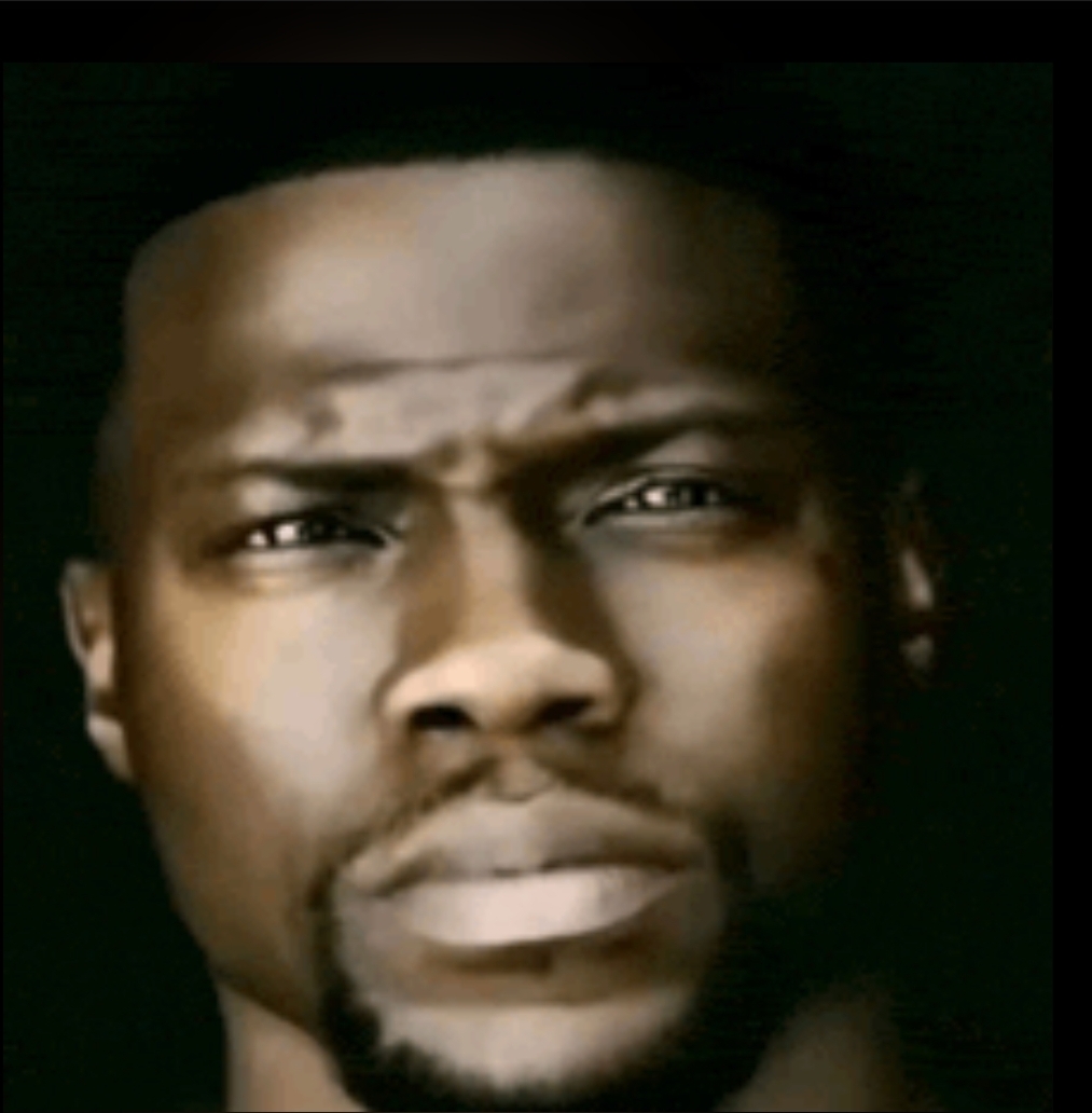 Kevin Hart staring at camera Blank Meme Template