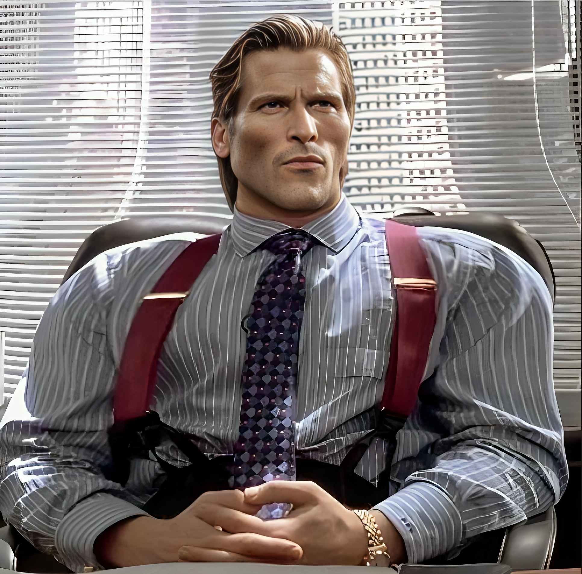 Chad sigma bateman american psycho Blank Meme Template