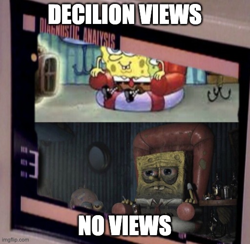 DECILION VIEWS NO VIEWS | made w/ Imgflip meme maker