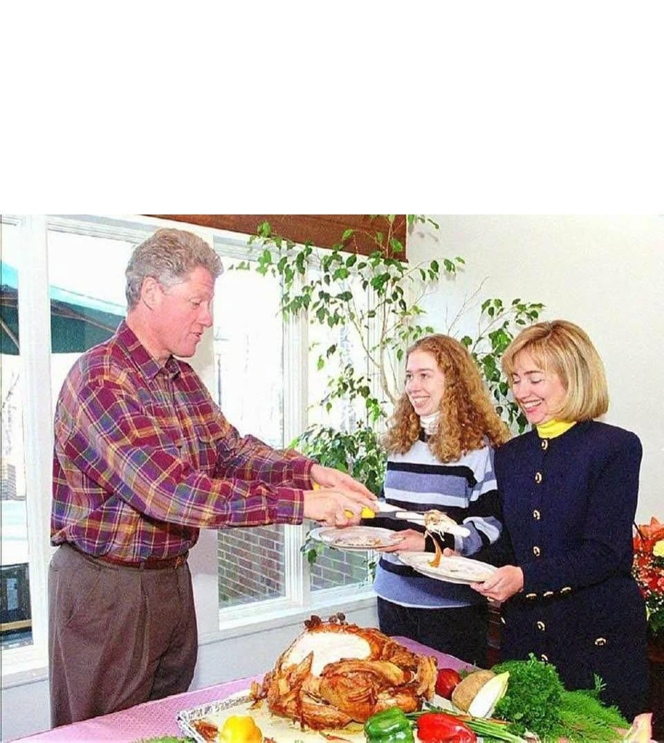 clinton clintons thanksgiving turkey Blank Meme Template