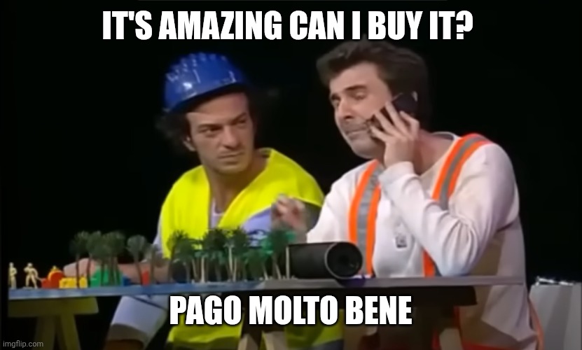 Ficarra allora è giusto | IT'S AMAZING CAN I BUY IT? PAGO MOLTO BENE | image tagged in ficarra allora giusto | made w/ Imgflip meme maker