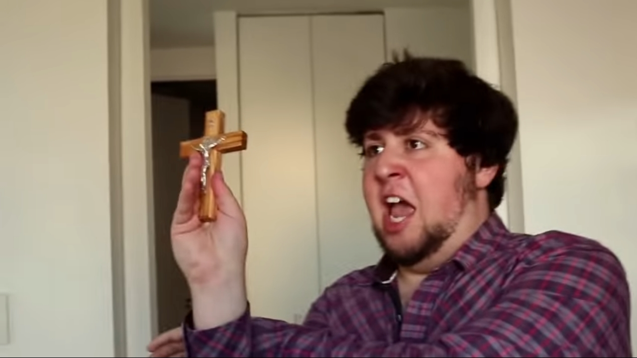 JonTron Cross Blank Meme Template