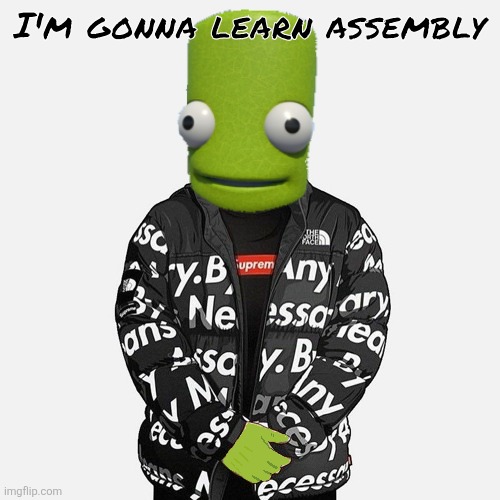 epilektoi drip | I'm gonna learn assembly | image tagged in epilektoi drip | made w/ Imgflip meme maker