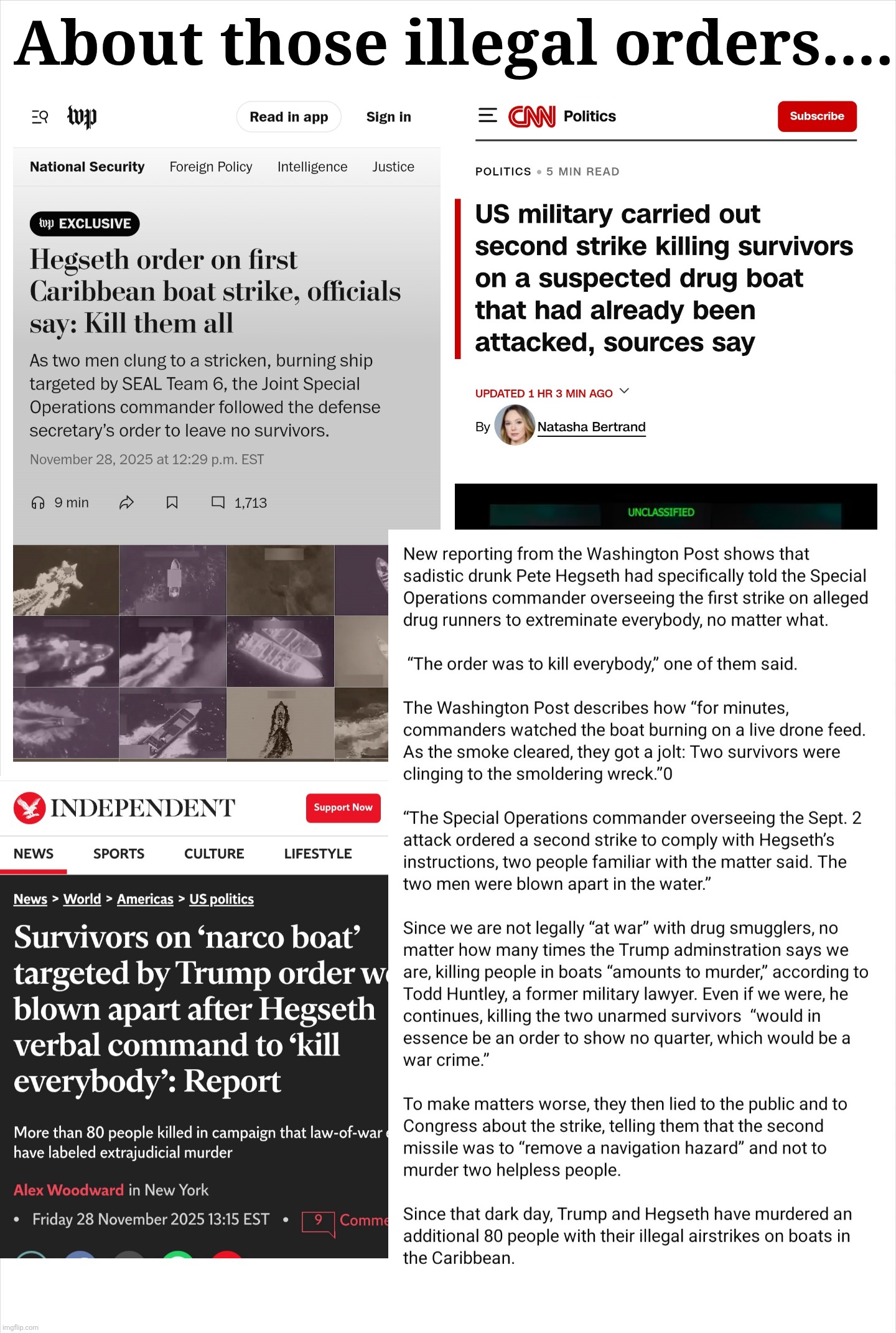 You say Illegal I saw Unlawful | About those illegal orders.... | made w/ Imgflip meme maker