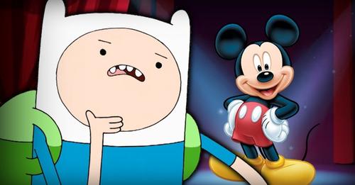 a cartoon crossover Blank Meme Template