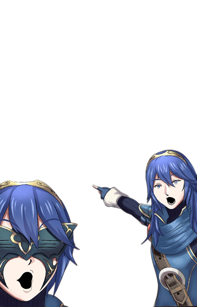 Lucina pointing Blank Meme Template