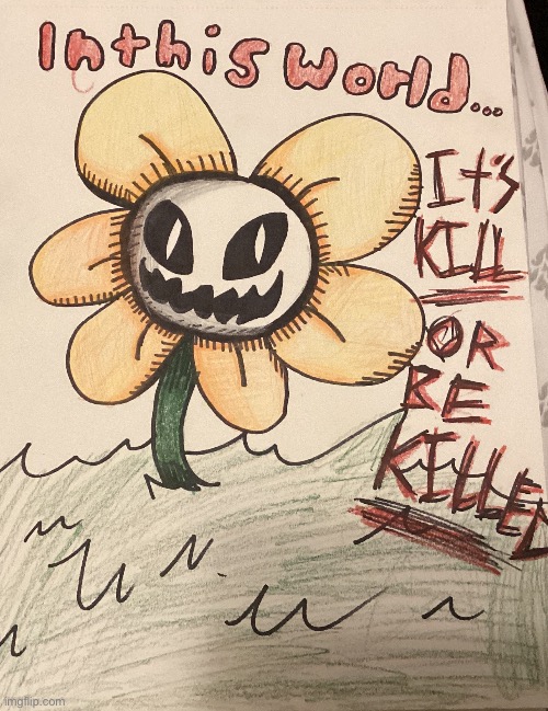 Flowey fanart | made w/ Imgflip meme maker