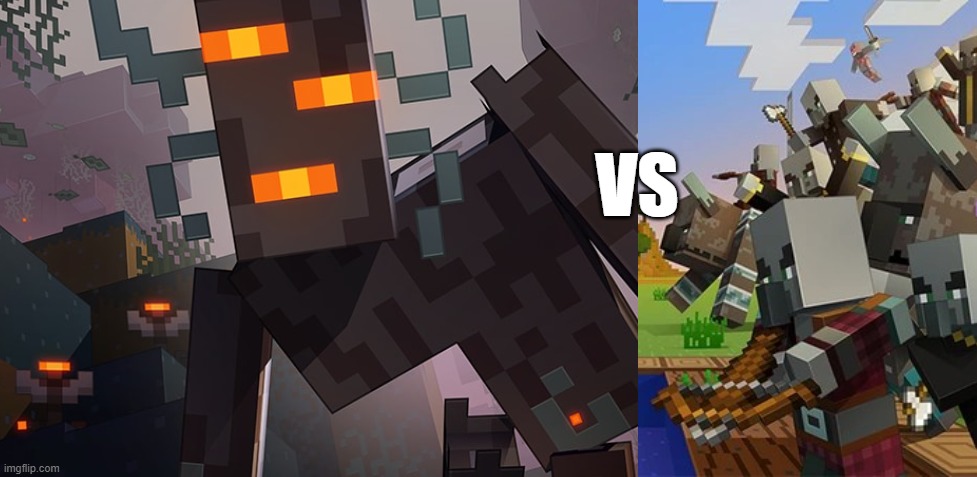 VS | image tagged in the creaking,illagers | made w/ Imgflip meme maker