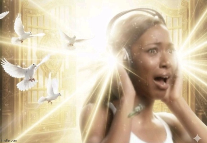 new reaction image airdrop | image tagged in heavenly music | made w/ Imgflip meme maker