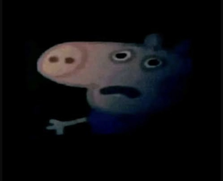 Peppa pig George in the darkness Blank Meme Template