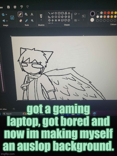 got a gaming laptop, got bored and now im making myself an auslop background. | made w/ Imgflip meme maker