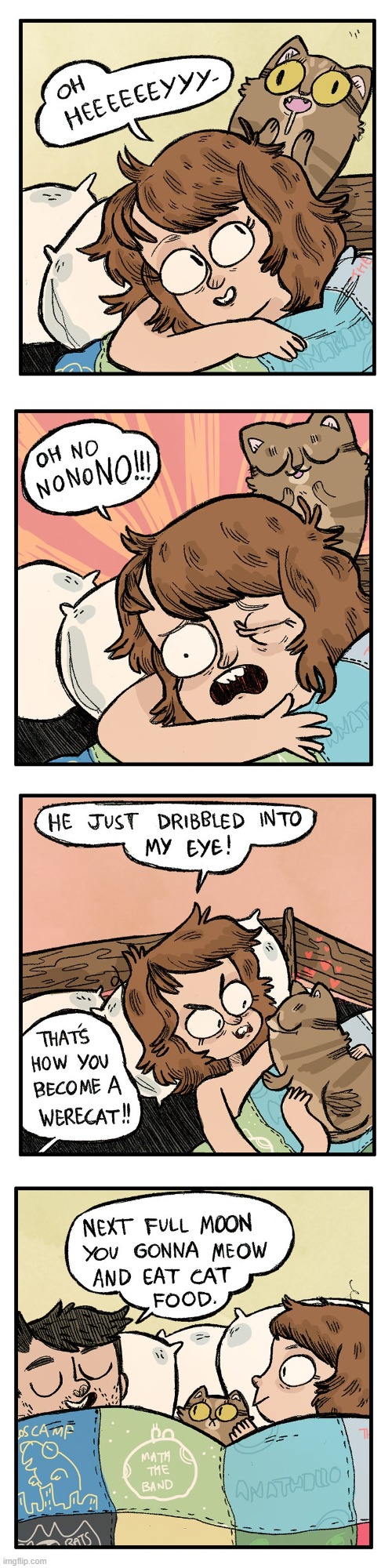 image tagged in cat,drool,drooling,eye,gross,werewolf | made w/ Imgflip meme maker