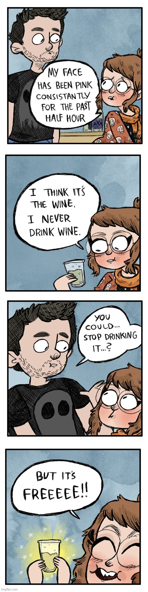 image tagged in face,pink,wine,drinking,stop,free | made w/ Imgflip meme maker