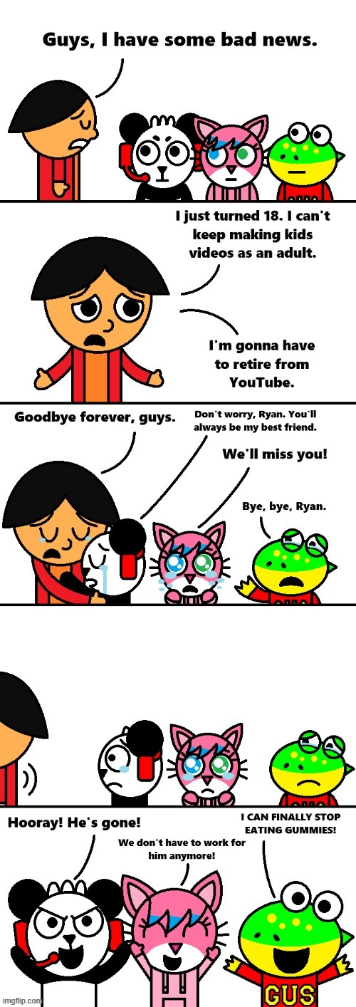 Bye, Bye, Ryan [OC] | image tagged in ryan,ryan's world,goodbye | made w/ Imgflip meme maker