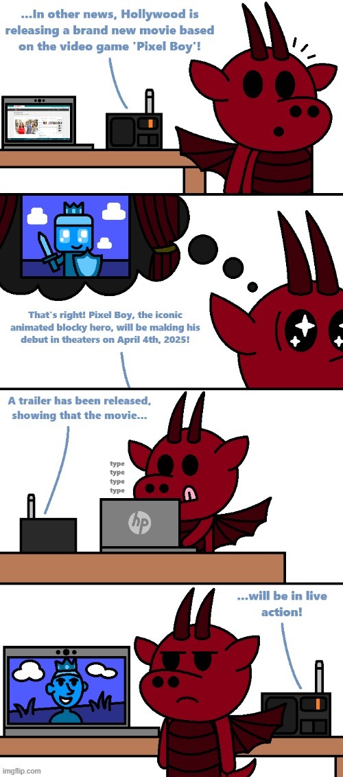 Pixel Boy [OC] | image tagged in minecraft movie | made w/ Imgflip meme maker