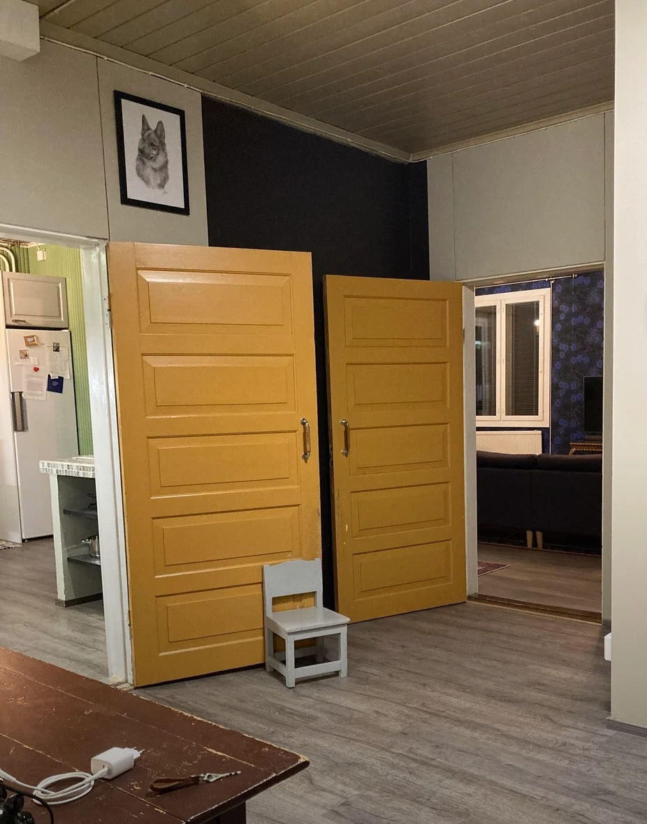 Wide Finnish doors Blank Meme Template