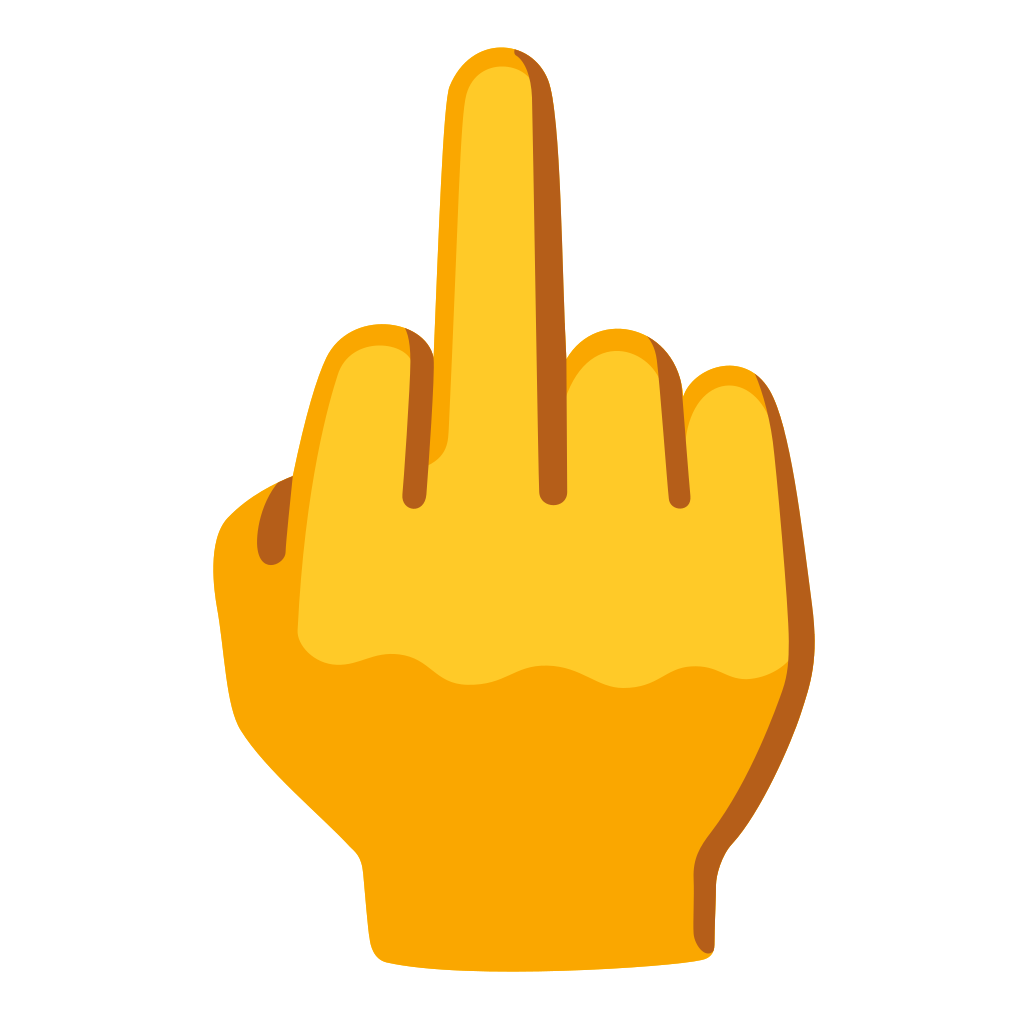 MiddleFinger emoji Blank Meme Template