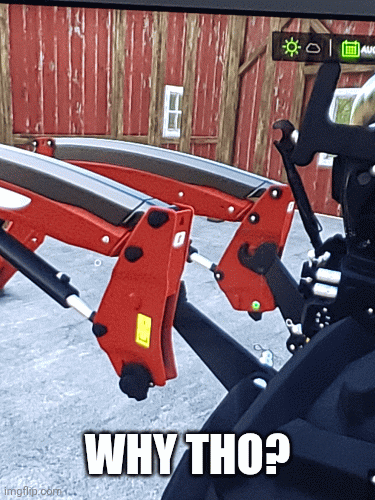 Anyone else get this in fs25? | WHY THO? | image tagged in gifs,glitch | made w/ Imgflip images-to-gif maker