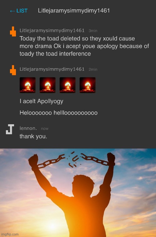 image tagged in breaking chains | made w/ Imgflip meme maker