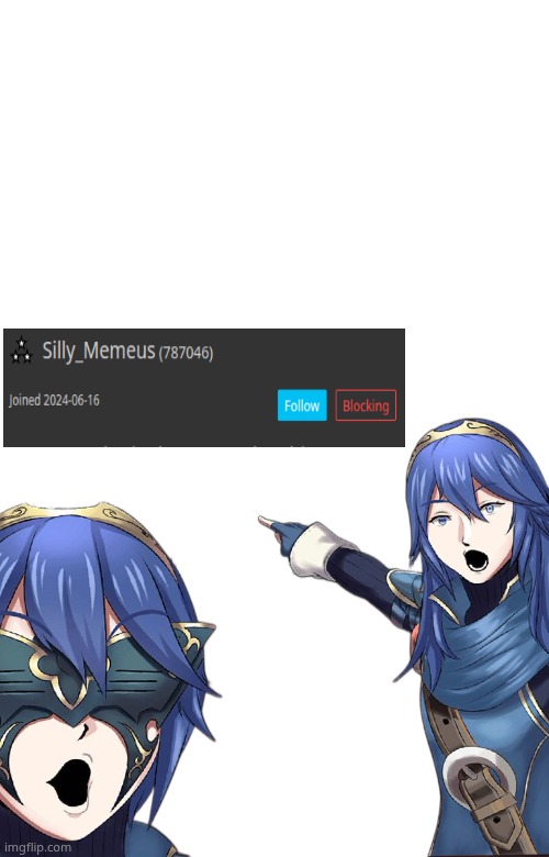 Lucina pointing | image tagged in lucina pointing | made w/ Imgflip meme maker