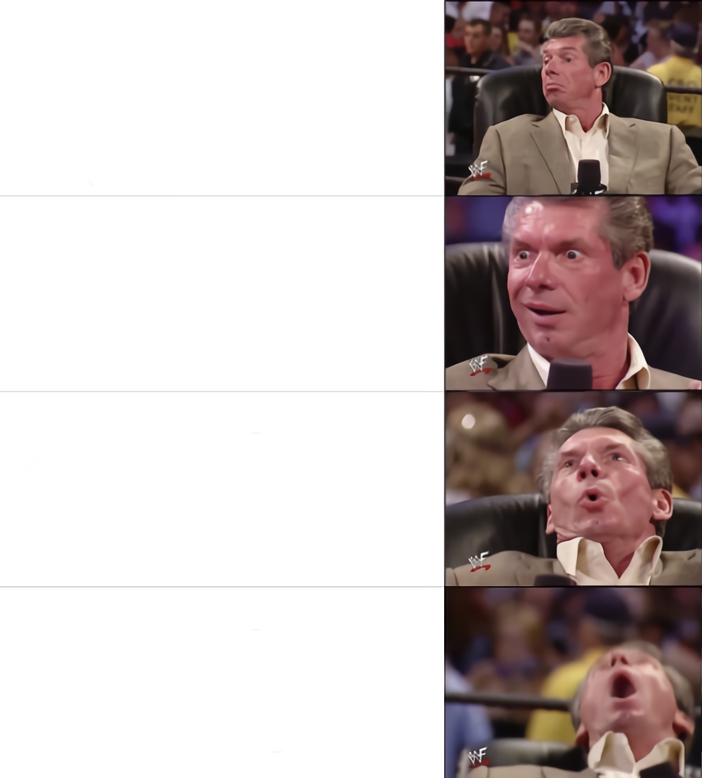 Vince McMahon 4 tier Blank Meme Template