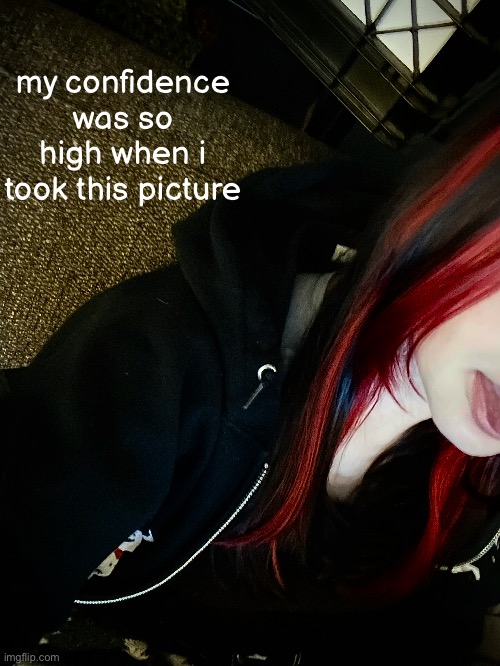 i miss that hair. it made me feel so good inside :( | my confidence was so high when i took this picture | made w/ Imgflip meme maker