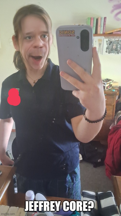 The pick was taken before I dyed my hair | JEFFREY CORE? | made w/ Imgflip meme maker