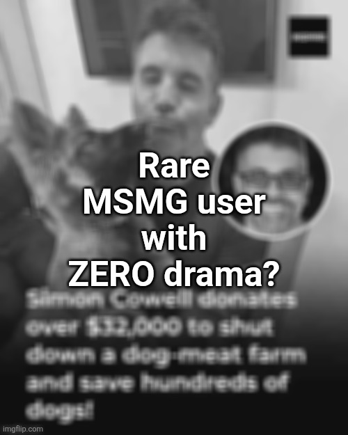 Rare MSMG user with ZERO drama? | made w/ Imgflip meme maker
