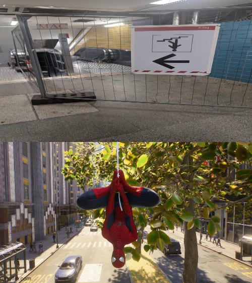 Upside down | image tagged in upside down spider-man,upside down,sign,you had one job,memes,signs | made w/ Imgflip meme maker
