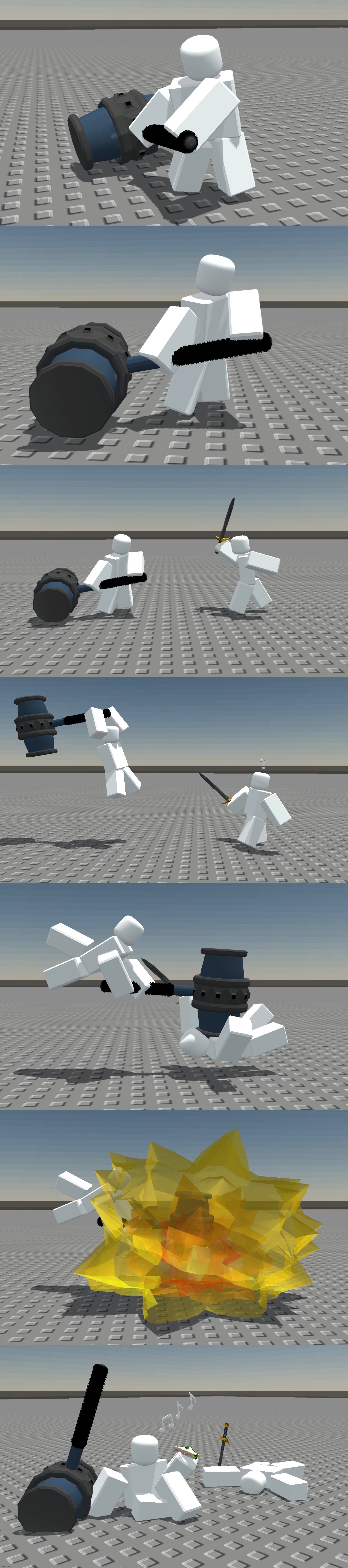 Hammer, a mini comic made to test 3d app stuff and thought it was neat | made w/ Imgflip meme maker