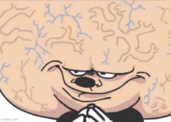 image tagged in big brain mickey | made w/ Imgflip meme maker