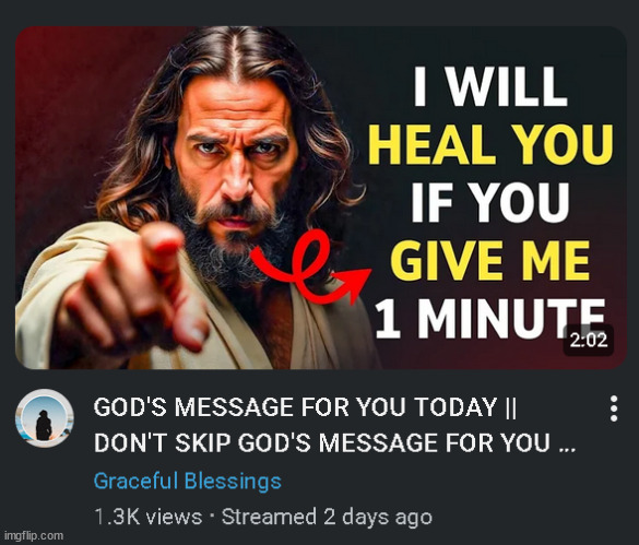 Can these Mfs stop making Ai slop of Jesus just to get you to click on a video that tells a fake story? | made w/ Imgflip meme maker