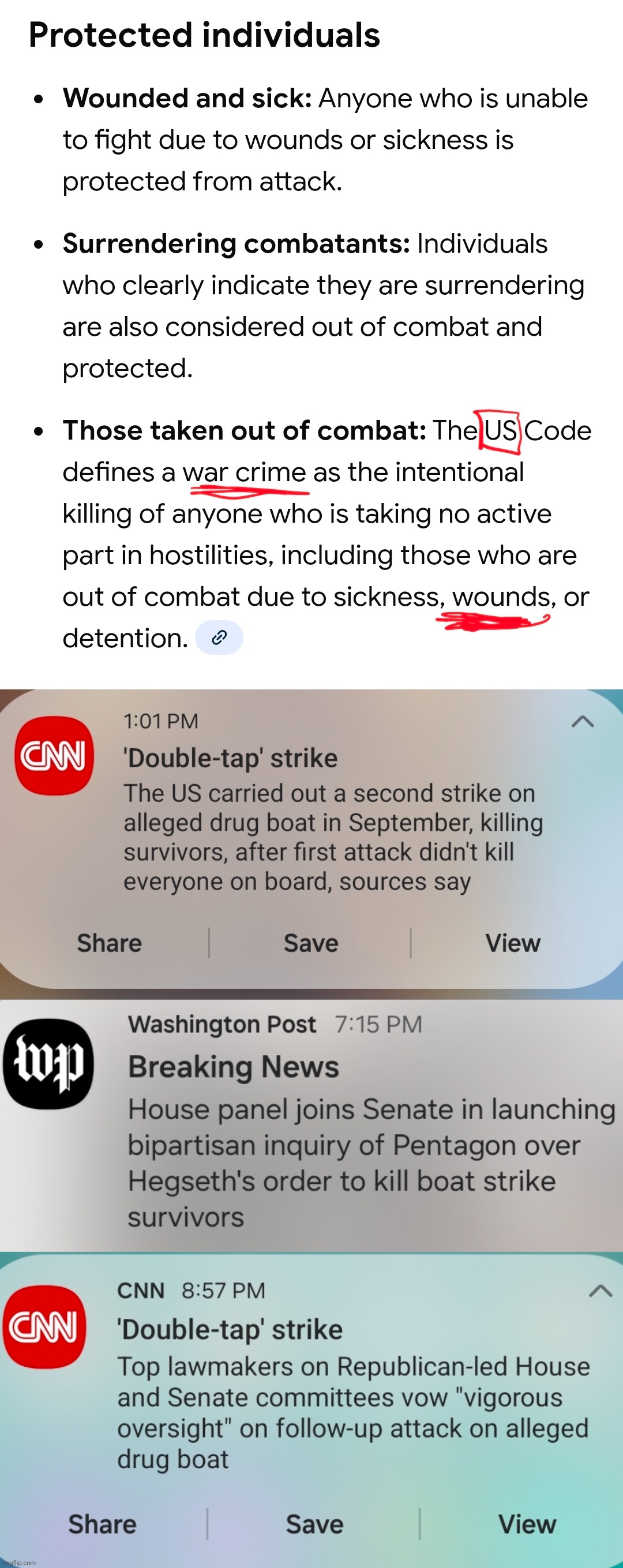 Its a warcrime by US law | made w/ Imgflip meme maker