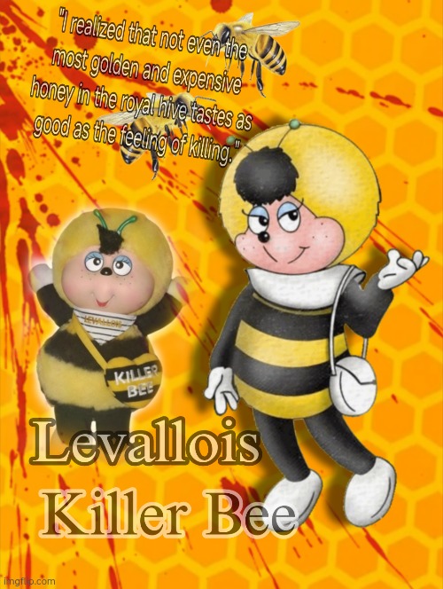 Levallois the bee (Cococinel 1992 cartoon) | image tagged in cococinel,bee,levallois | made w/ Imgflip meme maker