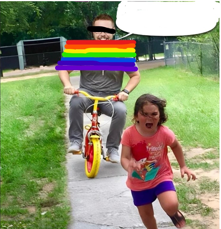 LGBTQ Chasing children Blank Meme Template