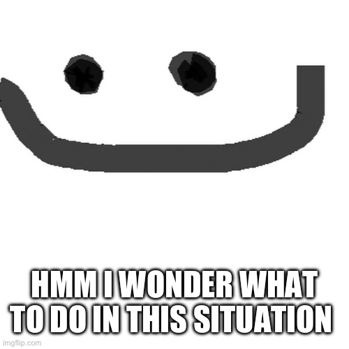 hmm.jpg | HMM I WONDER WHAT TO DO IN THIS SITUATION | image tagged in hmm jpg | made w/ Imgflip meme maker