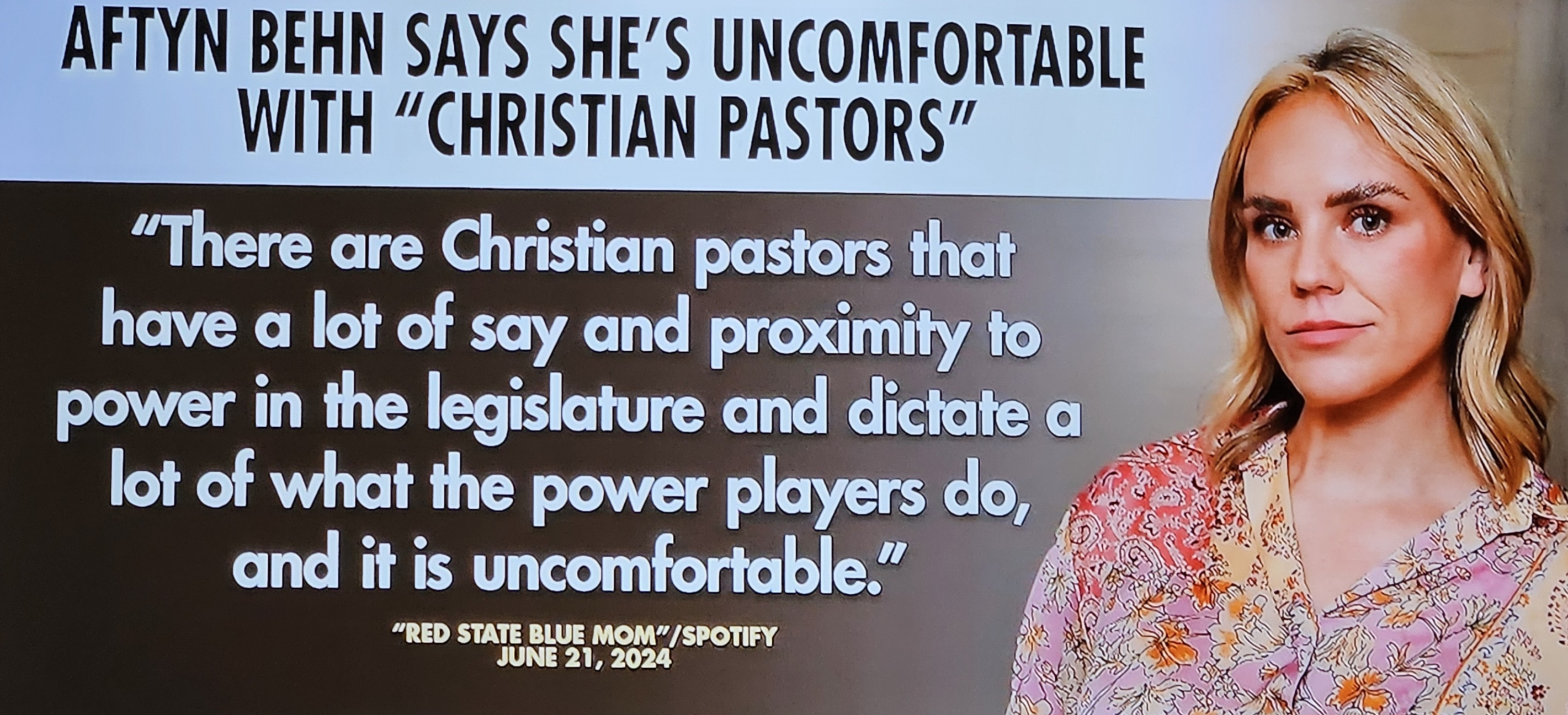 Aftyn Behn uncomfortable with  Christian Pastors Blank Meme Template
