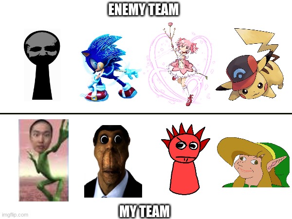 ENEMY TEAM; MY TEAM | image tagged in teamwork | made w/ Imgflip meme maker