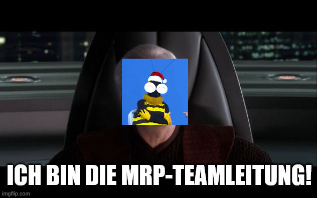 I am the Senate | ICH BIN DIE MRP-TEAMLEITUNG! | image tagged in i am the senate | made w/ Imgflip meme maker