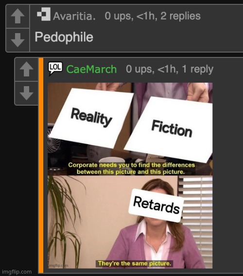 Caemarch using a known lolicon argument | made w/ Imgflip meme maker