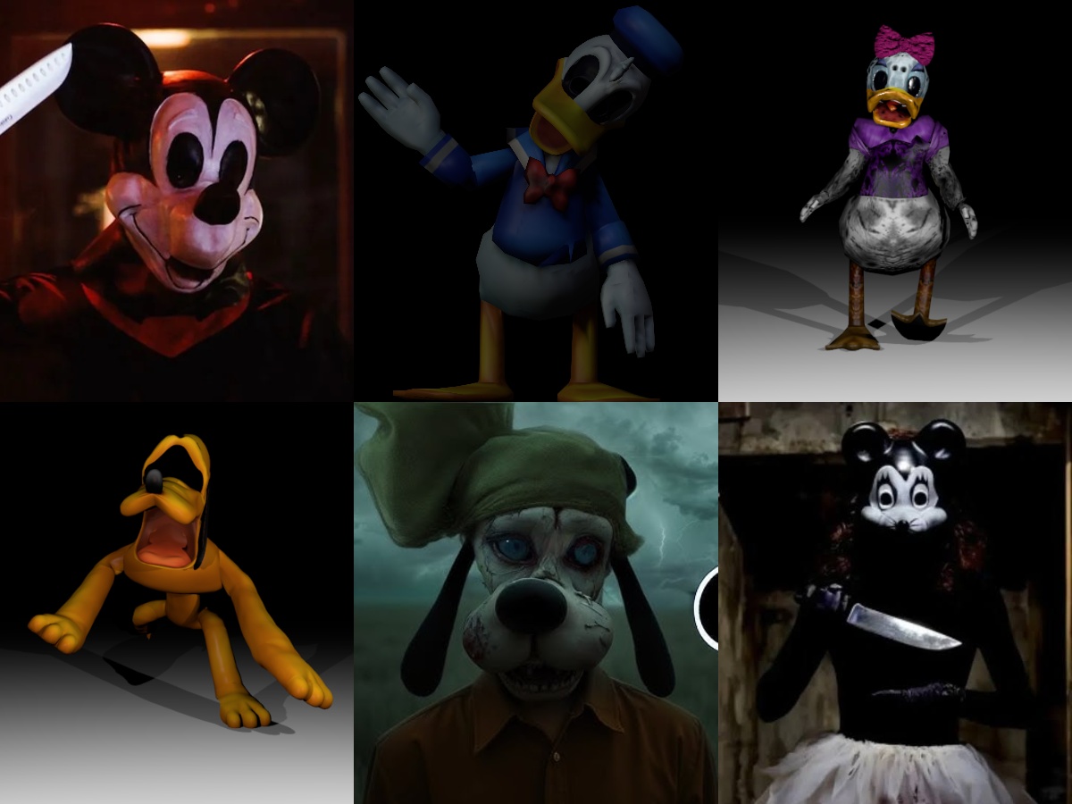 Mickey Mouse & Friends Horror Villains Collage Blank Meme Template