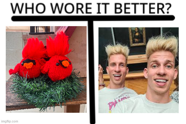 Who wore it better? | image tagged in who wore it better | made w/ Imgflip meme maker