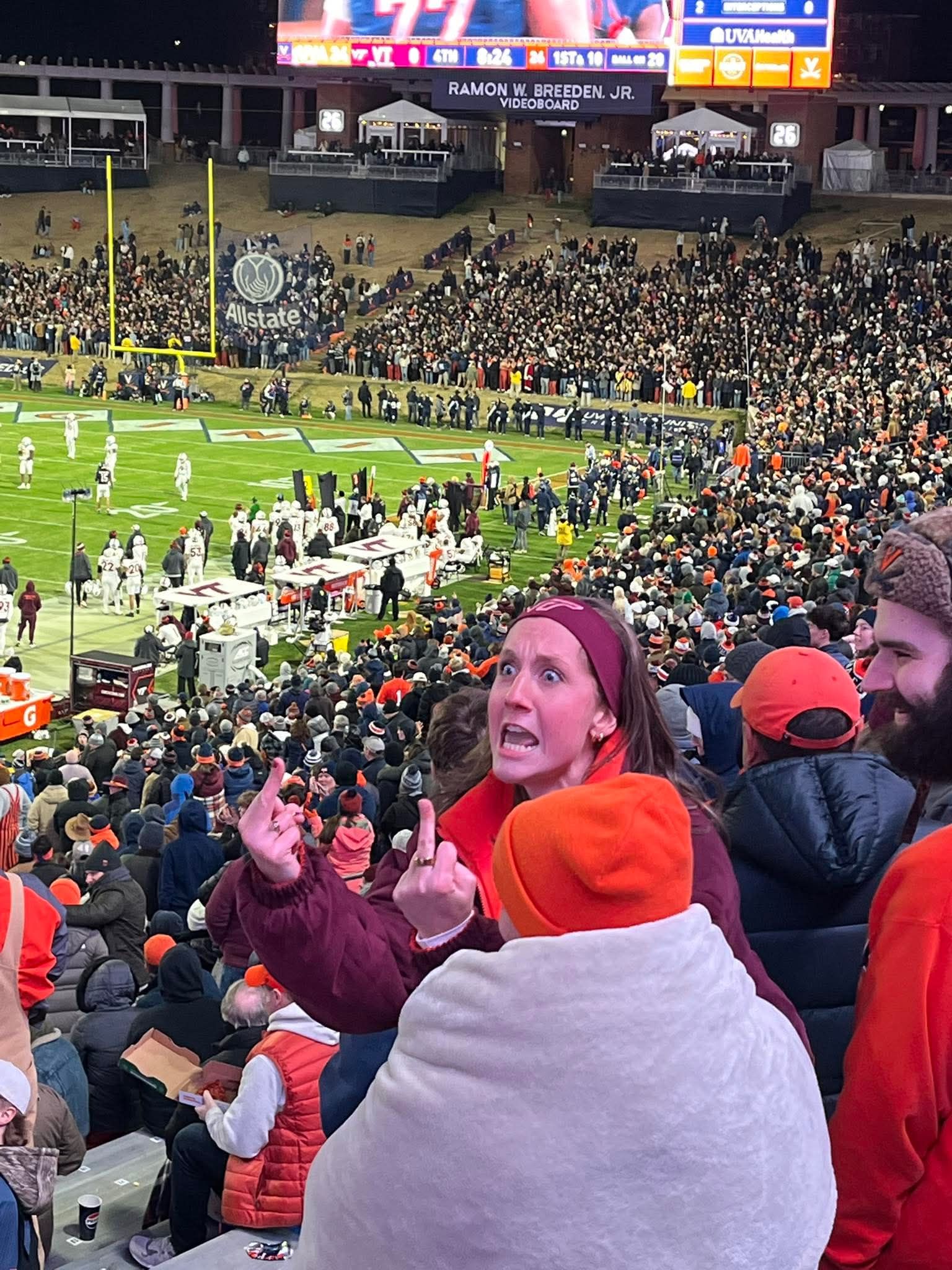 VA Tech Triggered Lady Blank Meme Template