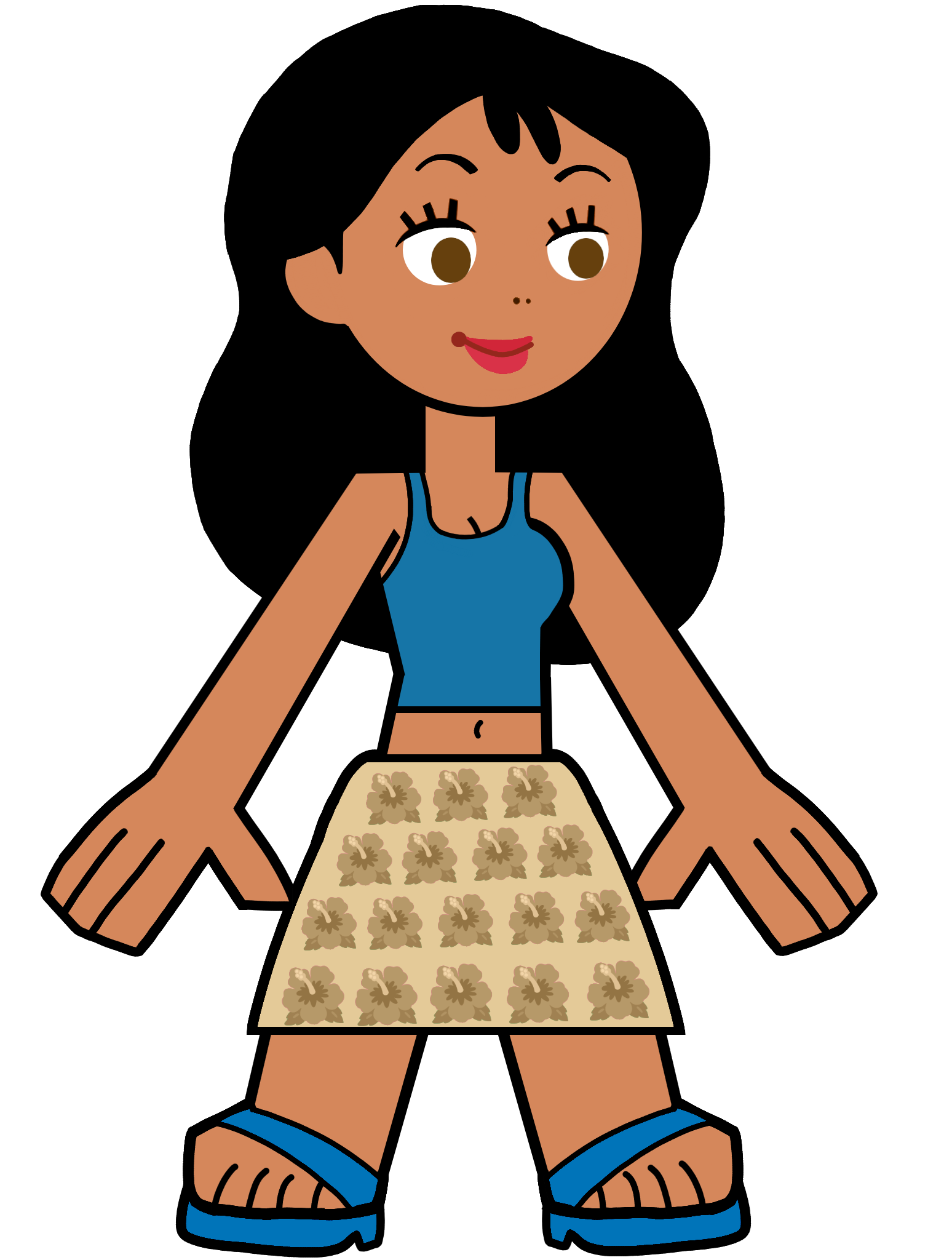 Nani Pelekai in Hero 108 Style Blank Meme Template